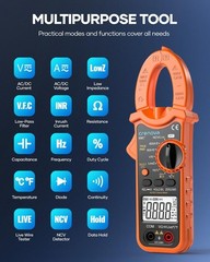 Clamp Meter Multimeter 6000 Counts TRMS Electrical Tester for AC/DC Current/V…