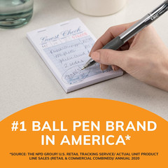 BIC Glide Bold Black Ballpoint Pens, Bold Point (1.6Mm), 12-Count Pack, Retracta