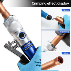 HVAC Hydraulic SWAGING Tool Kit for Copper Tubing Expanding 3/8 Inch to 1-1/8 In