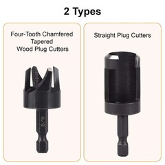 New Wood Plug Cutter Drill Bit 1/4 Hex Shank Cutting Tool 1/4″, 5/8″, 3/8″, 1/2″