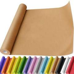 PerkHomy Brown Kraft Paper Roll 17.5″ x 600″ 50′ for Gift Wrapping Bulletin B…