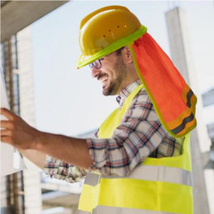 2 Pcs Hard Hat Neck Cover Neck Cover Shield Sun Shade Reflective Stripe Cap