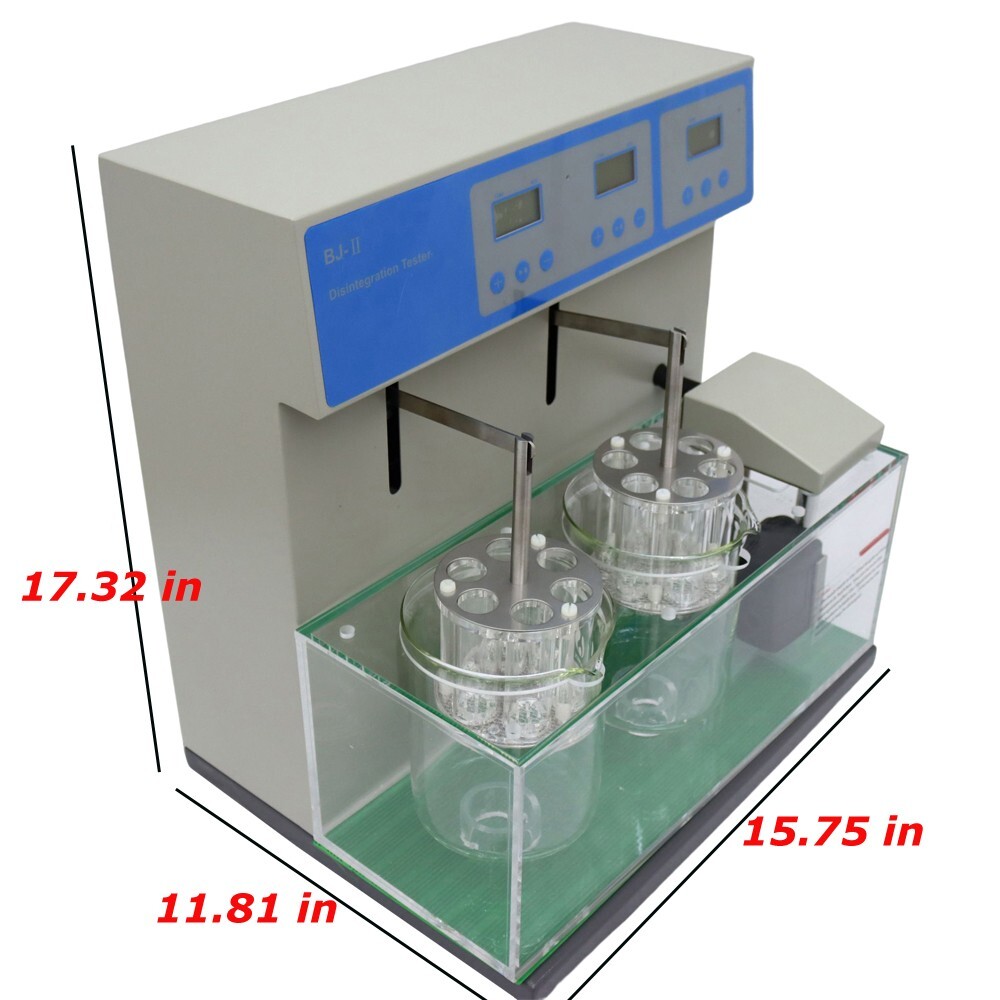 Double Cups Equipment Tablet Disintegration Tester 110V 600W Brand New