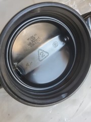 Oil Safe 100301 Stretch Spout Lid,W/0.5 In Outlet,Black