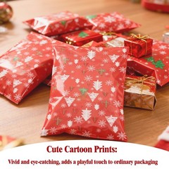 Christmas Poly Mailers 10×15 Inch 20Pcs – Self Seal Mailing Envelopes for Red