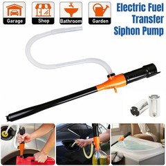 Battery Powered Electric Fuel Transfer Siphon Pump Gas Oil Water Liquid 2.4 GPM