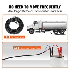 VEVOR 10 GPM Diesel Fuel Transfer Pump Kit w/ Automatic Shut-off Nozzle Hose