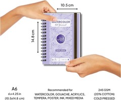 Professional A6 Portrait Sketchbook | Watercolor | Acid-Free