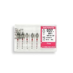 Double Conical Symetrical Short 3.5 mm Dia Fine Diamond Bur 5/PK [1838-037.35F1]
