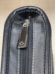 Franklin Covey Classic Zip Binder/ Planner -7 Ring Black Top Grain Leather