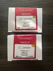 Sheet Metal Screws #10 X 1″ Pan Head Phillips, 2 Boxes Of 100 each