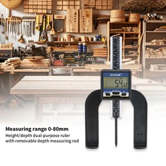 Digital Height Gauge Mini Depth 0-80mm 3-1/8in Router Table Caliper Measuring