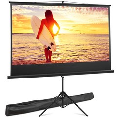 84″ Projector Screen with Tripod Stand Portable Movie 16:9 HD Projection Screen