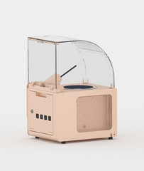 NEW Magic Cotton Candy Semi Automatic Portable Robotic Machine Pink 30x21x18
