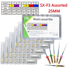 21/25MM Dental Endo Rotary Files Blue Taper NITI Endodontic Root Files 6pcs/pack