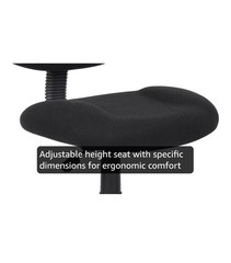 Boss Ergonomic Drafting Chair Without Arms, Mid BlackBack Office Seat (B1615-BE)
