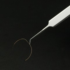2pcs/set Precision Stainless Steel Straight Curved Ultra Thin Fly Line Tweezers