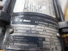GE Motors Model: 5K32NN118X A-C Explosion-Proof Motor with Coupling. Good Spare