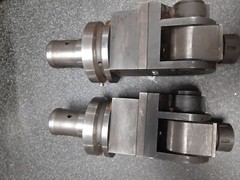 2) TechLeader Universal Axis Adjustable 0-90* VDI 50 Drilling Heads ER25 Collet