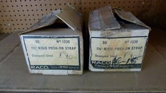Lot of 93 – Raco 1336 Ridgid Push-On Strap 1 ½” Stamped Steel