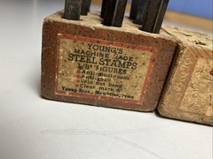 Vintage Young Bros Stamp Works Set Of 9 Stamps – 1/8″ Steel Stamp – Numbers