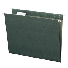 20ct Hanging File Folders Green: Paperboard Core, Organizer, 100 Sheets