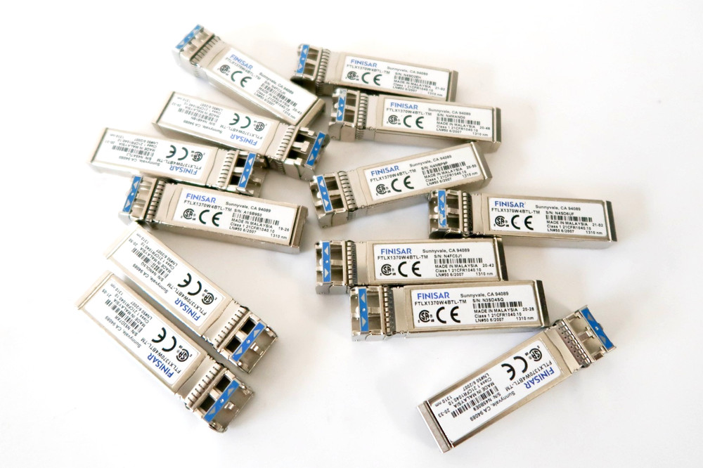 LOT OF 13 Finisar FTLX1370W4BTL-TM 10G SFP+ 1310nm CPRI Transceiver Module