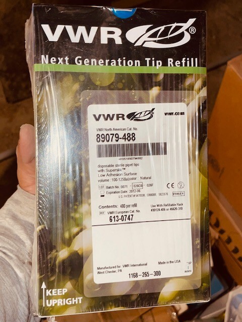 VWR 89079-448 PIPETTE TIPS FOR RAININ LTS PIPETTORS 1 – 250uL CASE OF 10 PACKS