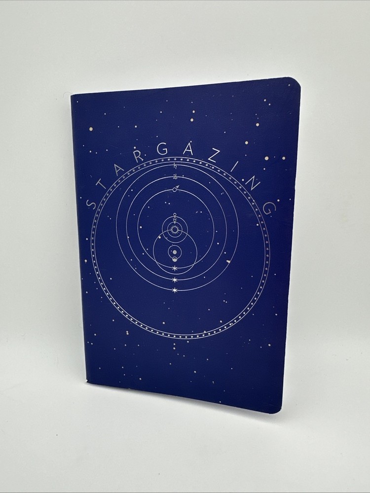 Stargazing Blue Full Size Notebook Blank Book Astronomy Astrolab Journal