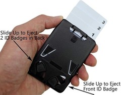 Specialist ID Vertical Top Load Three Card Badge Holder – Hard Plastic with Hea