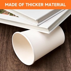 12 Oz Disposable Paper Coffee Cups Thick White Cups 100 Pack