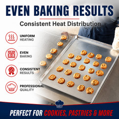 12 Pack Full Size Aluminum 18″x 26″ Bun Sheet Baking Pan Wire Rim Commercial CPS