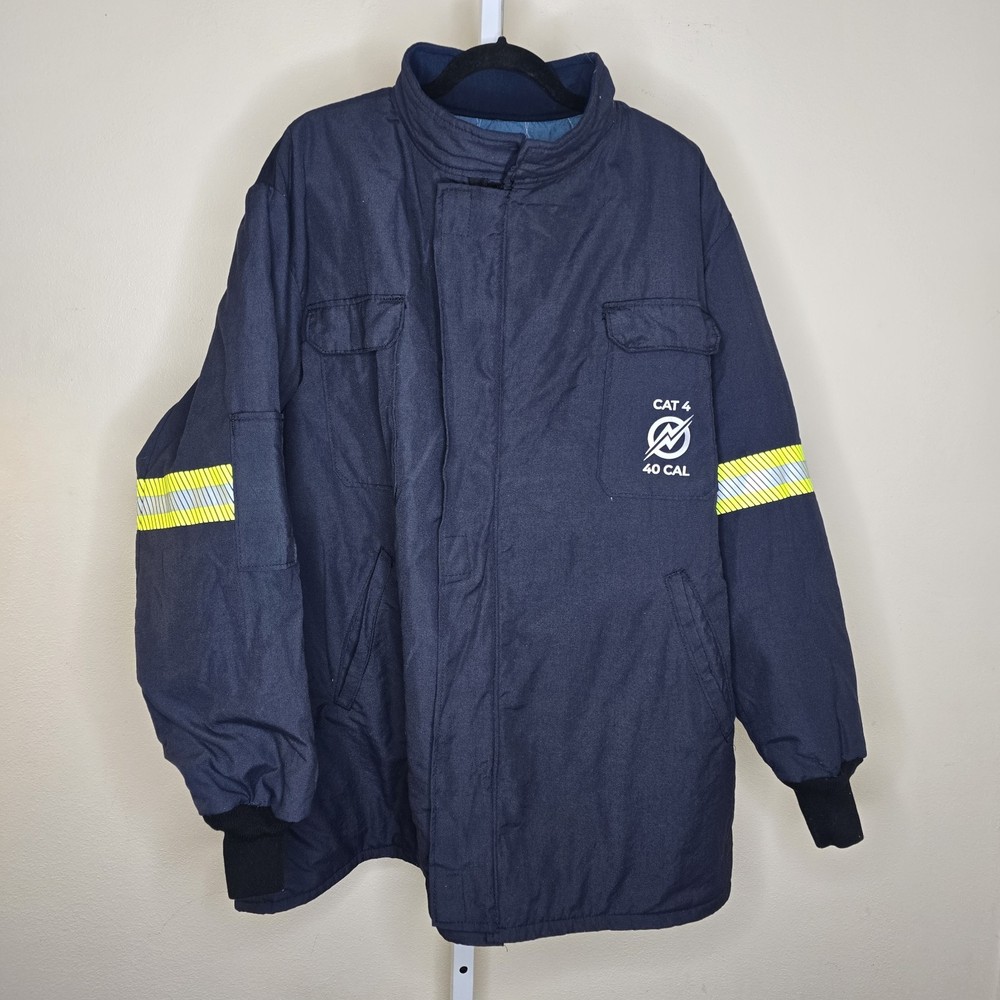 Enespro Electrical PPE Men’s 2X Navy Blue AirLite 40 Cal Arc Flash Jacket Cat 4