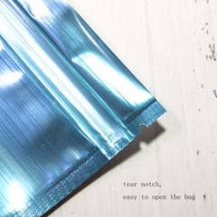 Multi-Size Glossy Clear Front Colorful Inside Silver Back Foil Zip Lock Bag M25
