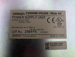 OMRON C200HW-PA204 POWER SUPPLY UNIT