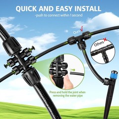 230FT New Quick-Connect Drip Irrigation System Kit, Automatic Garden Watering…