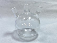 CHEMGLASS Glass 500mL 14/20 Angled 3-Neck Heavy Wall Round Bottom Flask CG-1524