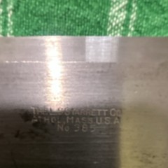 The L.S. Starrett Co. No 385 24 in Metal Straight Edge Rule, Unmarked