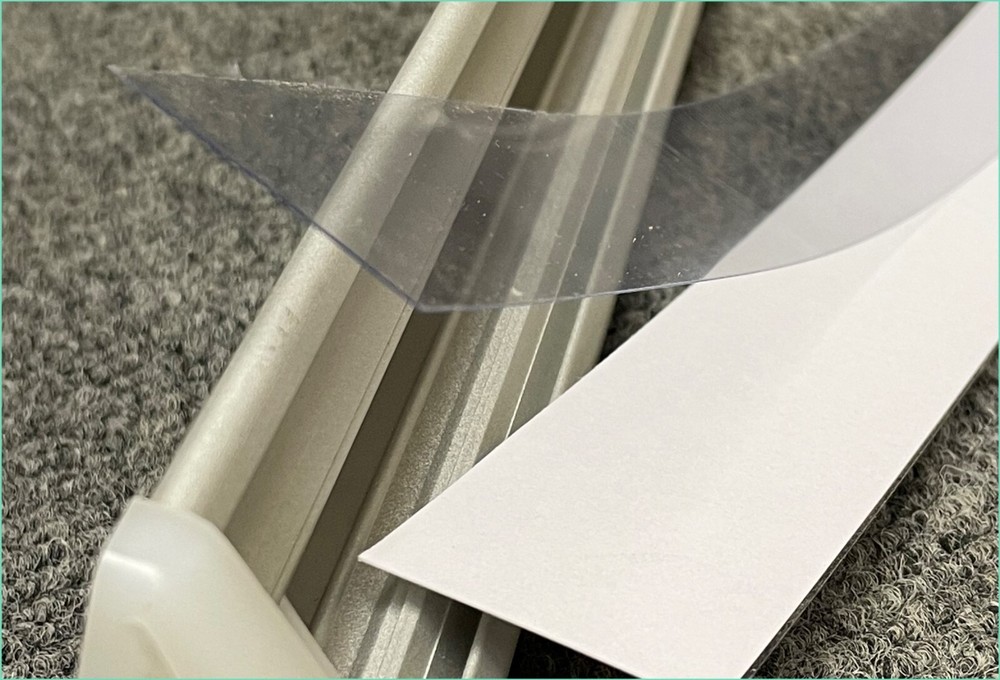 Vidmar Paper and Clear Plastic Cover Drawer Label Edge Backing Stanley WHITE