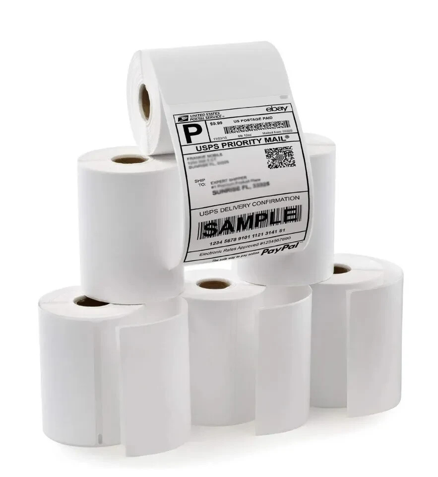 4 Rolls 4×6 Direct Thermal Shipping Labels – 250 per roll – 1000 labels