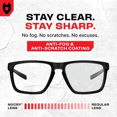 ANSI Z87.1 Clear Safety Glasses with Side Shields — Durable Anti Fog & Scratc…