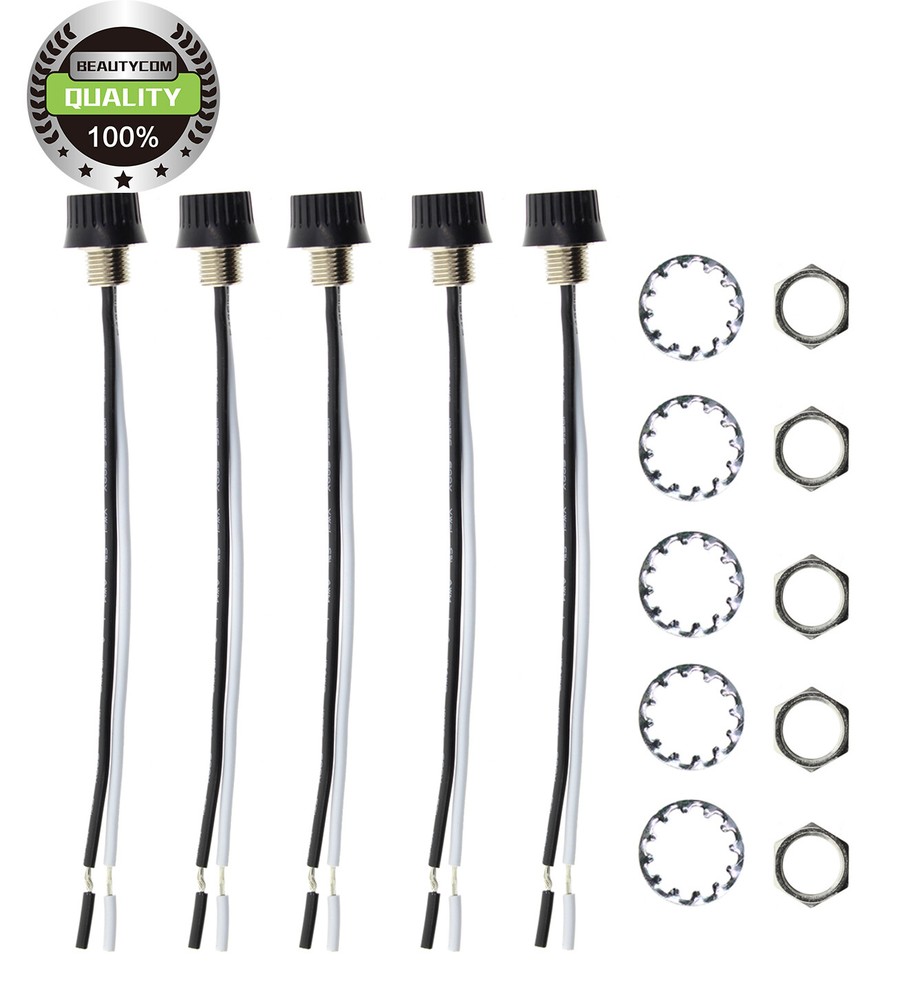 5PCS New Rotary Stye On/Off Canopy Switches, 3/1 amps at 125/250,4″ Wire (18AWG)