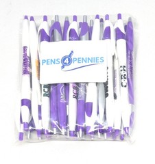 30ct Mixed Lot Misprint Click Pens JAVALINA Hub Pen PURPLE MIX Violet Lavender