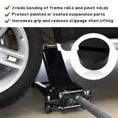 SHMZK 2 PCS Jack Pads, Heavy Duty Rubber Slotted Pinch Weld Side Frame Black