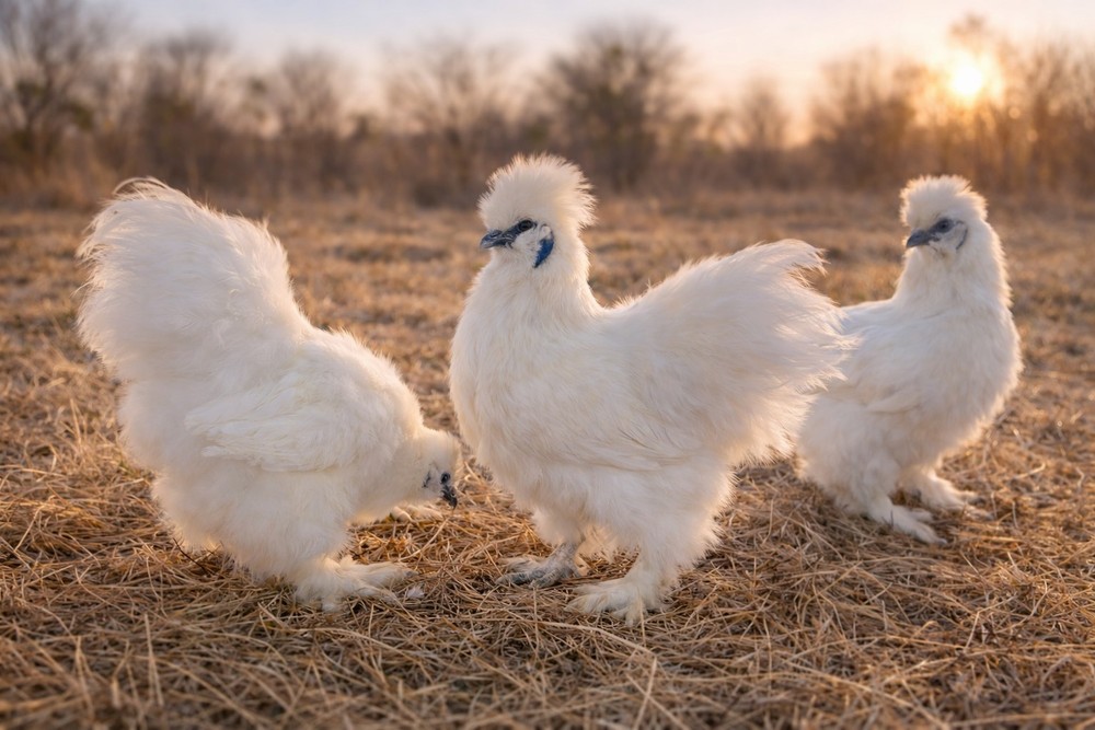 Silkie Fertile Hatching Eggs – 3 Count – Pure White