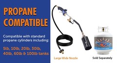 340,000 BTU Propane Torch Self Igniting with Turbo Blast Trigger and Flow Valve