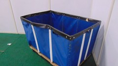 Vinyl Basket Truck – 54″ x 34″ x 37″ – Industrial Laundry Material Handling Cart