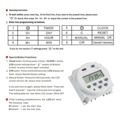 DC 12V Digital LCD Weekly Timer For Programmable Relay Switch 16A 17 On/Off