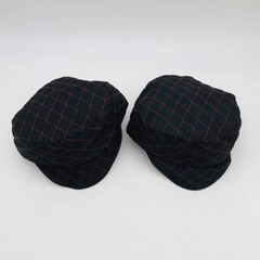 Guard Line 490714 Welders Skull Cap Quilted Black Red Cross Stitching 7in 2pk