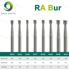 WAVE Dental Inverted Cone Bur Tungsten Carbide Burs RA For Low Speed Dia.2.35mm